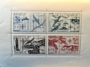 French Morocco stamp: 1950 Scott CB39a mint sheet of 4