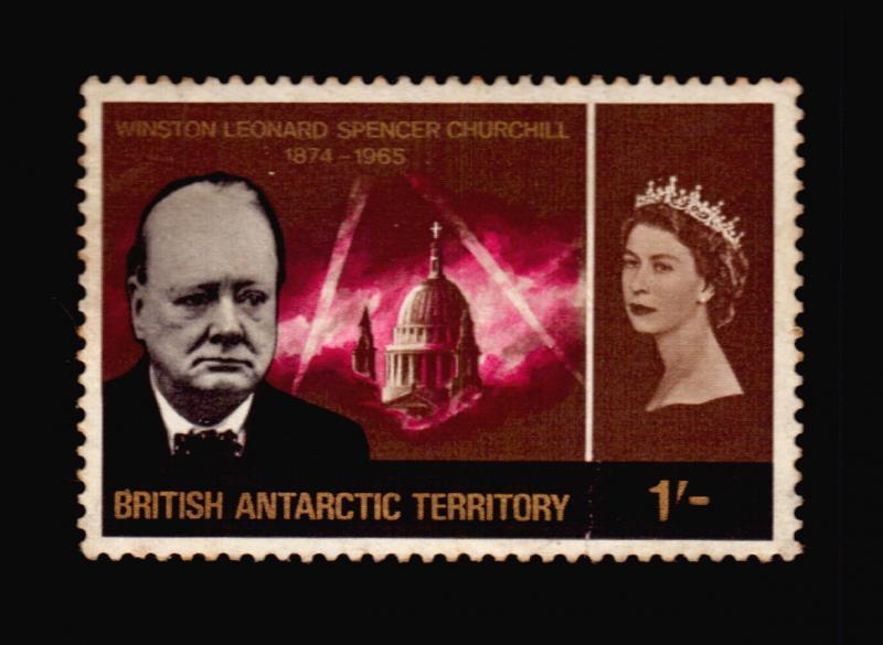 BRITISH ANTARCTIC TERRITORY WINSTON CHURCHILL STAMP MH CAT VALUE GIBBONS $30