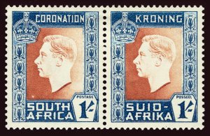 SOUTH AFRICA Scott #78 (SG 75bw) 1937 Coronation unused OG H