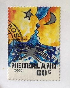 Netherlands 2000 Scott 1063h used - 60c, December stamp, kissing couple