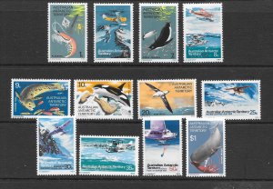 AUSTRALIAN ANTARCTIC TERRITORY #L23-34 MARINE LIFE MNH