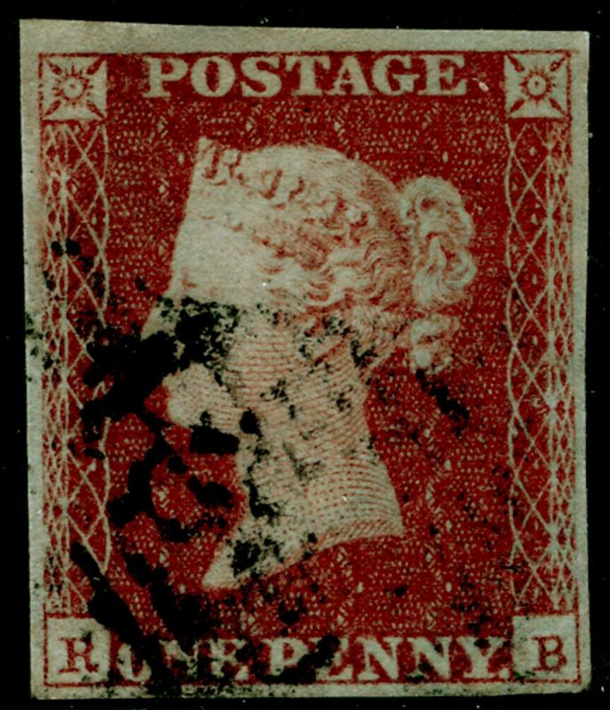 SG10, 1d deep red-brown PLATE 98, FINE USED. Cat £35. RB
