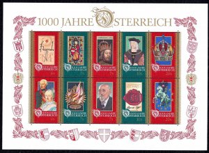 Austria 1996 Austria Millennium Mint MNH Miniature Sheet SC 1710