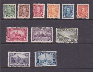 Canada 1935 KGV Sc 217-227 set MH