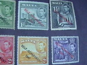 MALTA # 208-222-MINT/HINGED-COMPLETE SET---GOEVI---1948-53