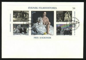 Sweden. 1981 FDC.  Swedish Film, Movie History. Engraver: CZ Slania