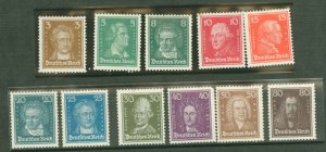 Germany #351/353-362  Single