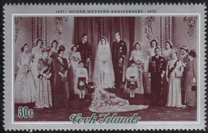 Cook Islands 1972 MH Sc #338 30c Official Family Photo Silver Anniversary