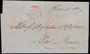 DENMARK - DAN. W. INDIES 1851 (6 April) Entire letter from St - 31943