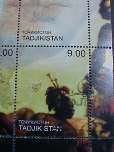 TAJIKISTAN-CHRISTOPHER COLUMBUS & HIS GLOBE-NUDE PAINTING- COLLECTIBLE-S/S