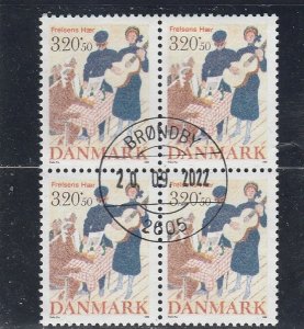 Denmark  Scott#  B74  Used Block of 4 (1989 Salvation Army)