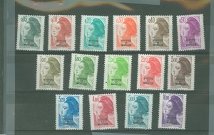 St. Pierre & Miquelon #453-467  Single (Complete Set)