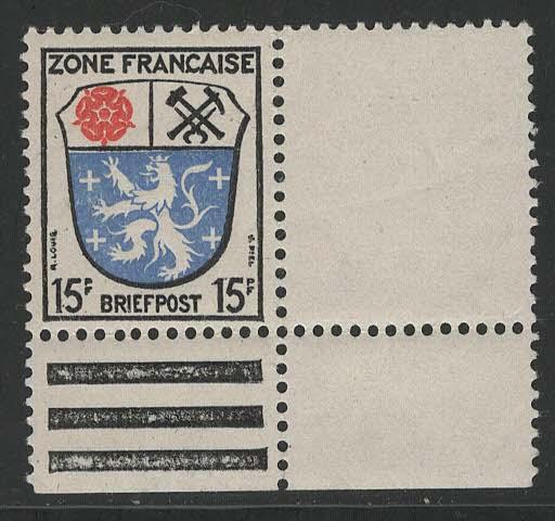 Germany - under French occupation - Scott # 4N7, label in size of stamp, mint nh