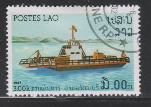 Laos 397 River Vessels 1982