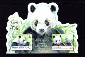 Pitcairn Is 685 MNH 2009 Panda souvenir sheet