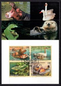 UN Geneva 355a Animals Maxi Card UN Postal Admin U/A FDC 