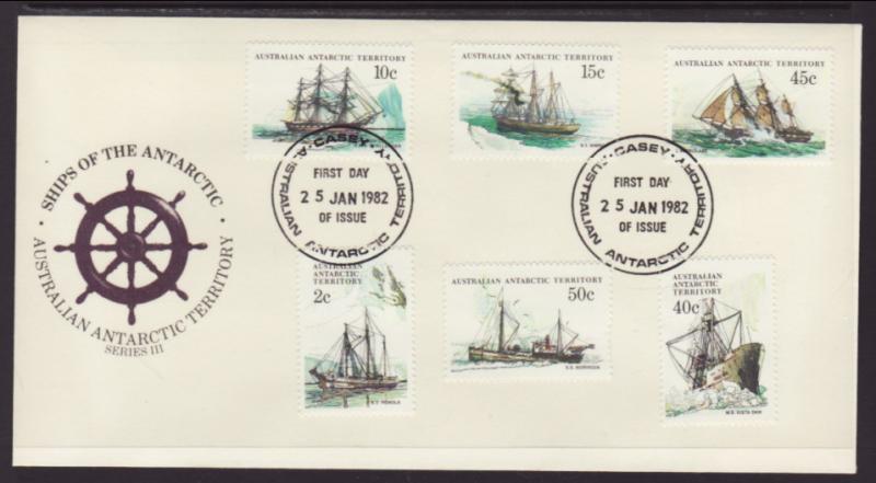 Australian Antarctic Territory L38,L40,L42,L48-L50 Ships U/A FDC