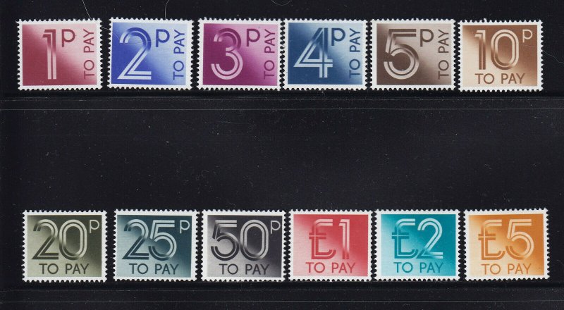 GB Scott # J92 - J103 set VF OG never hinged nice color cv $ 28 ! see pic !