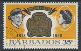 Barbados  SG 377 SC# 308 Girl Guides 1968 Used see scan