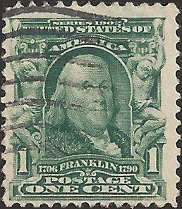 # 300 BLUE GREEN USED BEN FRANKLIN