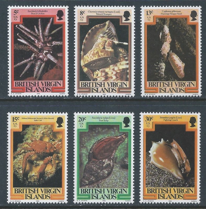 Virgin Islands #367-75 NH Marine Life Defs Dated 1982