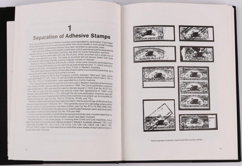 LITERATURE Western Australia The Fiscal Stamps by John Dzelme.