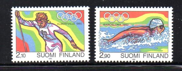 Finland Sc 878-9 1992 Olympics stamp set mint NH