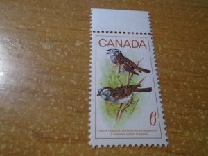 Canada #  496var  White head bird  MNH
