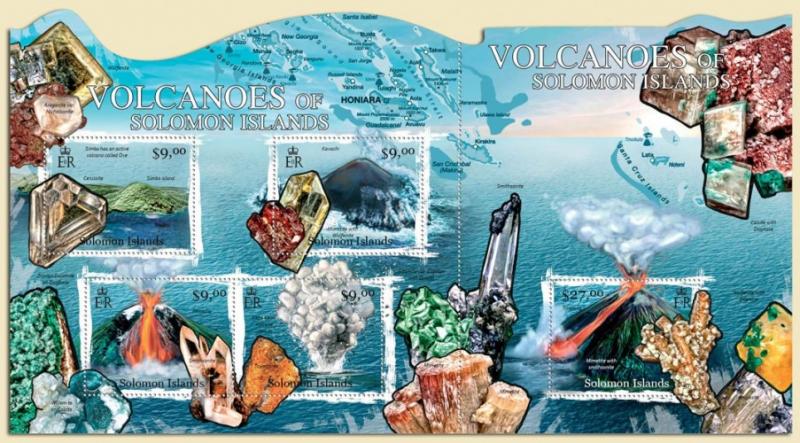 SOLOMON ISLANDS 2012 SHEET VOLCANOES MINERALS slm12105c