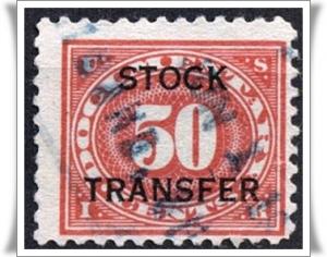 ♦SC#RD9 50¢ Stock Transfer (Used)