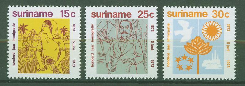 SURINAM/SURINAME 1973 MNH SC.402/404 1st.Immigrants from Indian