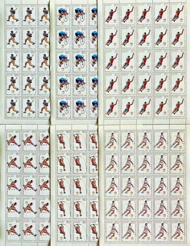 Full Sheets of Stamps Complete Set O.G Barcelona 92/ J.0 Barcelone 92