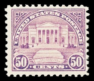 Scott 570 1922 50c Arlington Perf 11 Flat Plate Issue Mint F-VF OG LH Cat $32.50