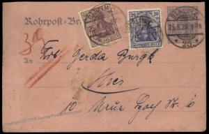 Germany 1920 Inflation Berlin Rohrpost Pneumatic Mail Cover Germania 82662