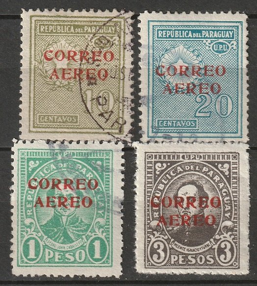 Paraguay 1930 Sc C25-8 air post set used/MH*