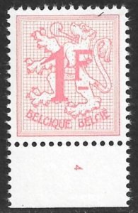 BELGIUM 1951-75 1fr Lion Rampant Issue Sc 431 MNH