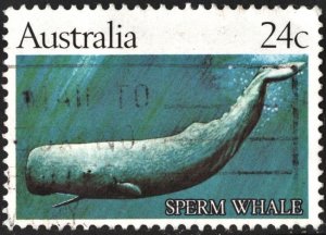 Australia SC#821 24¢ Sperm Whale (1982) Used