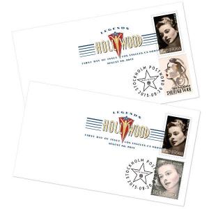 US 5012 Ingrid Bergman (Sweden Joint Issue) (set of 2) DCP FDC 2015