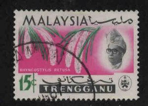 Malaysia Trengganu Scott 91 Used Flower stamp