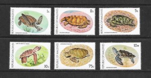 TURTLES  - MALDIVES #841-6  MNH