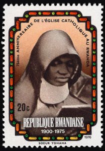 Rwanda 1976 Sister Yohana First Nun Christianism 20c Scott.731 MNH