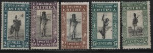 ERITREA 119-123  MINT HINGED, 121  HAS NO GUM