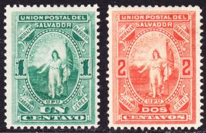 El Salvador Scott 21-22  complete set  F to VF mint OG H.