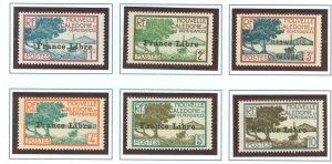 New Caledonia #217-222 Unused Single