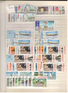 GRENADA COLLECTION ON STOCK SHEET, MINT/USED