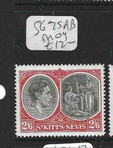 ST KITTS  NEVIS  (P1602B)  KGVI  2/6   COLUMBUS  SG 76AB   MOG