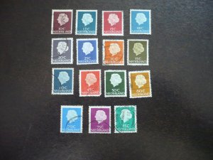 Stamps - Netherlands - Scott# 344-350,352-355,357-360-Used Part Set of 15 Stamps