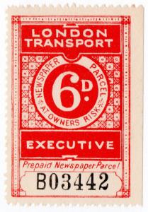 (I.B) London Transport Executive : Railway Newspapers 6d