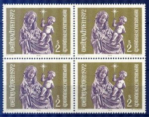 Austria 1972 Christmas Mi. 1405 Block of 4 MNH