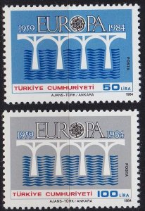 TÜRKEI TURKEY [1984] MiNr 2667-68 ( **/mnh ) CEPT